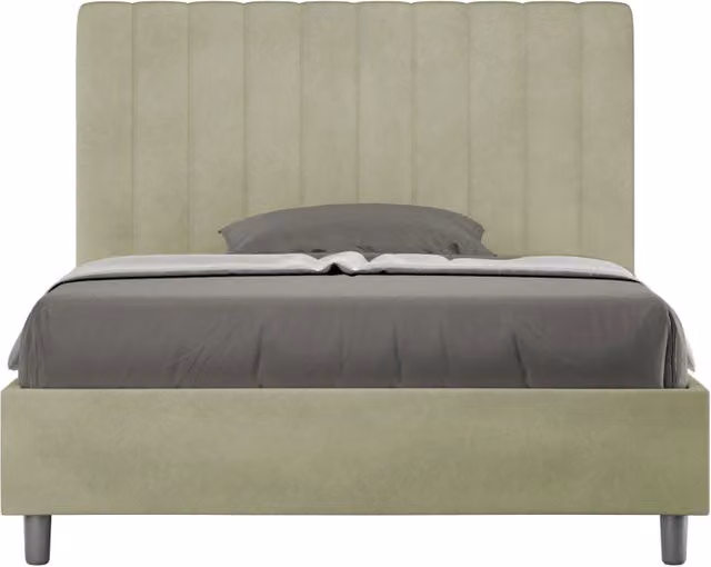 Letto 1 Piazza e Mezzo 120x210 cm Senza Rete Agueda Tè verde