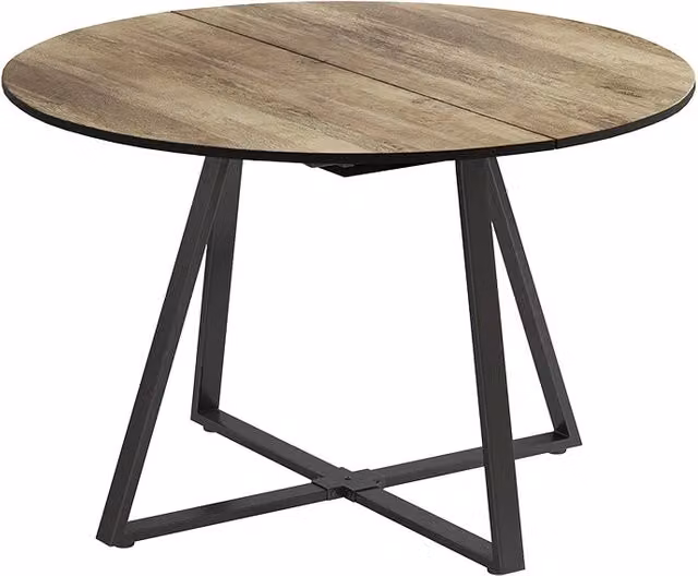 Tavolo da pranzo allungabile Loyd Rovere rustico/Nero 120-160 x 120 cm Allungabile Vicco