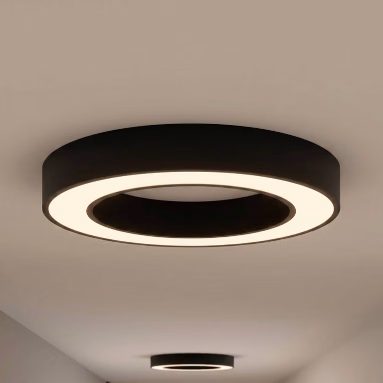 Plafoniera soffitto Sharelyn Arcchio, dimmerabile, Nero, Cucina, Alluminio, Moderno, Plafoniera