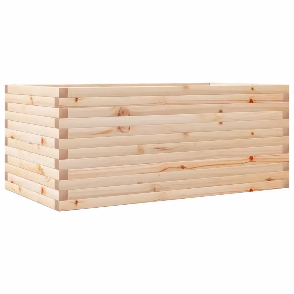 Fioriera da giardino vidaXL in legno massello di pino color beige L: 60 cm, P: 60 cm, H: 45,5 cm – 2