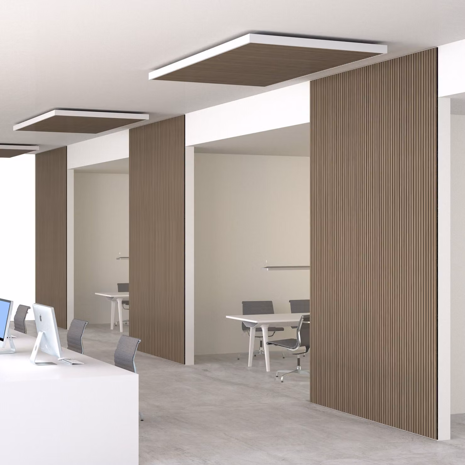 Pannelli acustici Sonic Wall II tectake in MDF effetto legno marrone L: 110 cm, H: 50 cm, P: 1,8 cm – 2