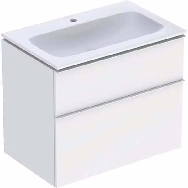Geberit iCon Set lavabo pour meubles avec meuble sous-lavabo, 2 tiroirs, 75x63x48 cm, 502336, 502.336.01.3, 502.336.01.3