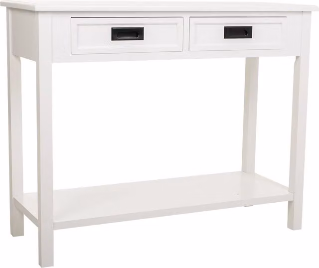 Mobile da ingresso in legno bianco 100x40x80h