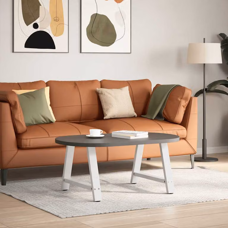 vidaXL Gambe per Tavolino da Caffè forma A 2 pz Bianche 60x(42-43) cm
