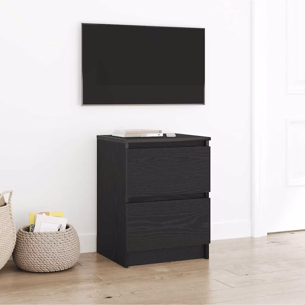vidaXL Mobile Porta TV Nero in Legno e MDF L: 40 cm, P: 35 cm, H: 54 cm