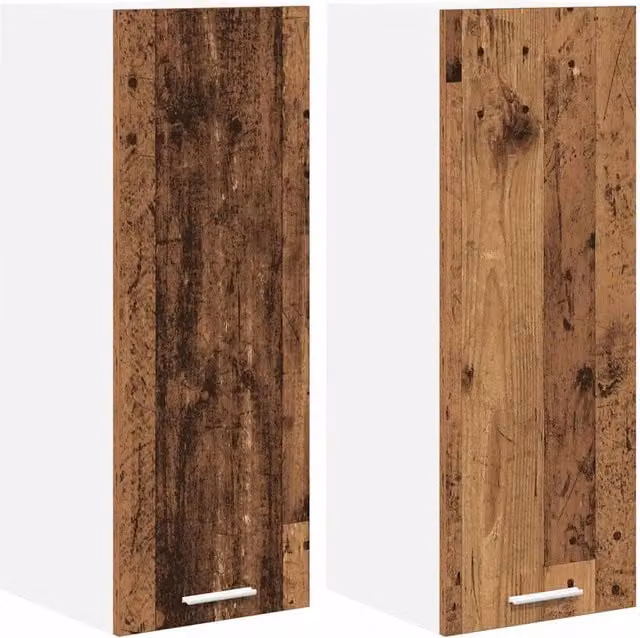 Set di 2 pensili moderni grande spazio di archiviazione 30 x 31 x 80 cm in legno ingegnerizzato bianco 02_0053294