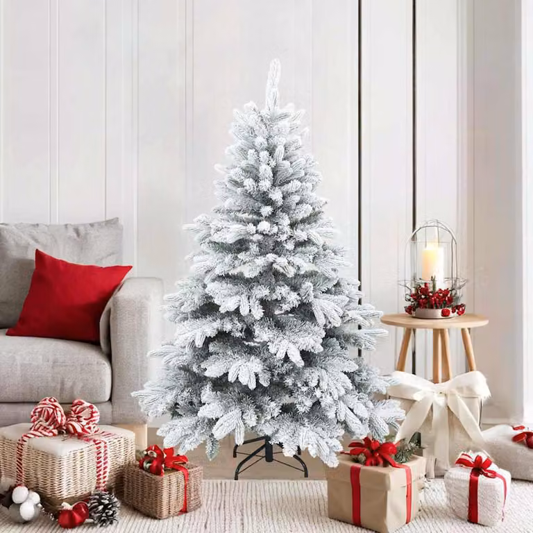 Maison Exclusive - Albero di Natale artificiale con cerniere innevato Bianco 150 cm