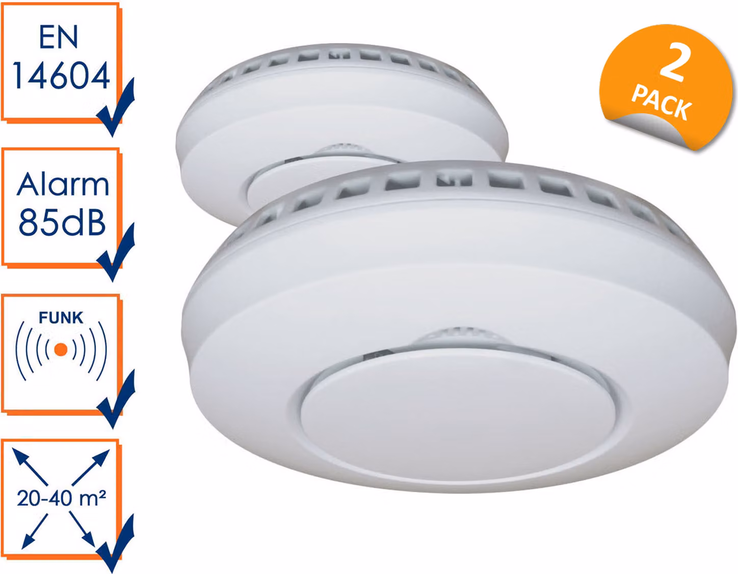 Protezione antincendio SMART HOME set di 2 rilevatori di fumo wireless per sistema Elro Connects con app