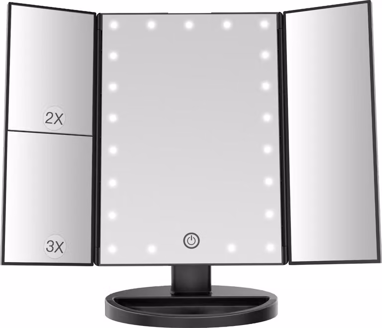 Specchio Truccatore con Luci LED Nero - Bestope specchio LED