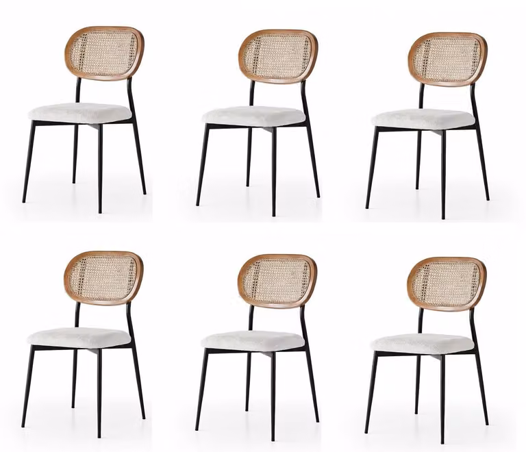 Set di 6 sedie bianche: comode, moderne, eleganti, morbide, classiche