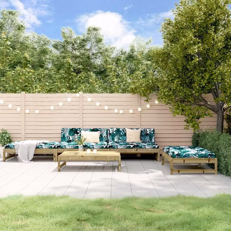 Maison Exclusive - Set da giardino da 5 pezzi con cuscini, in legno di pino trattato
