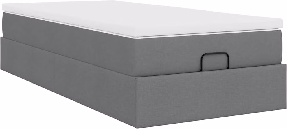 Struttura Letto Pouf con Materasso 90x200 cm in Tessuto