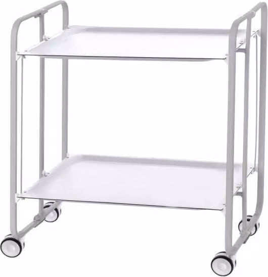 Carrello da cucina pieghevole DON HIERRO grigio con ruote e 2 ripiani L/P/H: 72 x 43 x 66 cm – 1