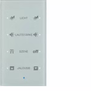 Berker 75144930 Sensore in vetro quadruplo Comfort, bianco polare Sensore Berker TS