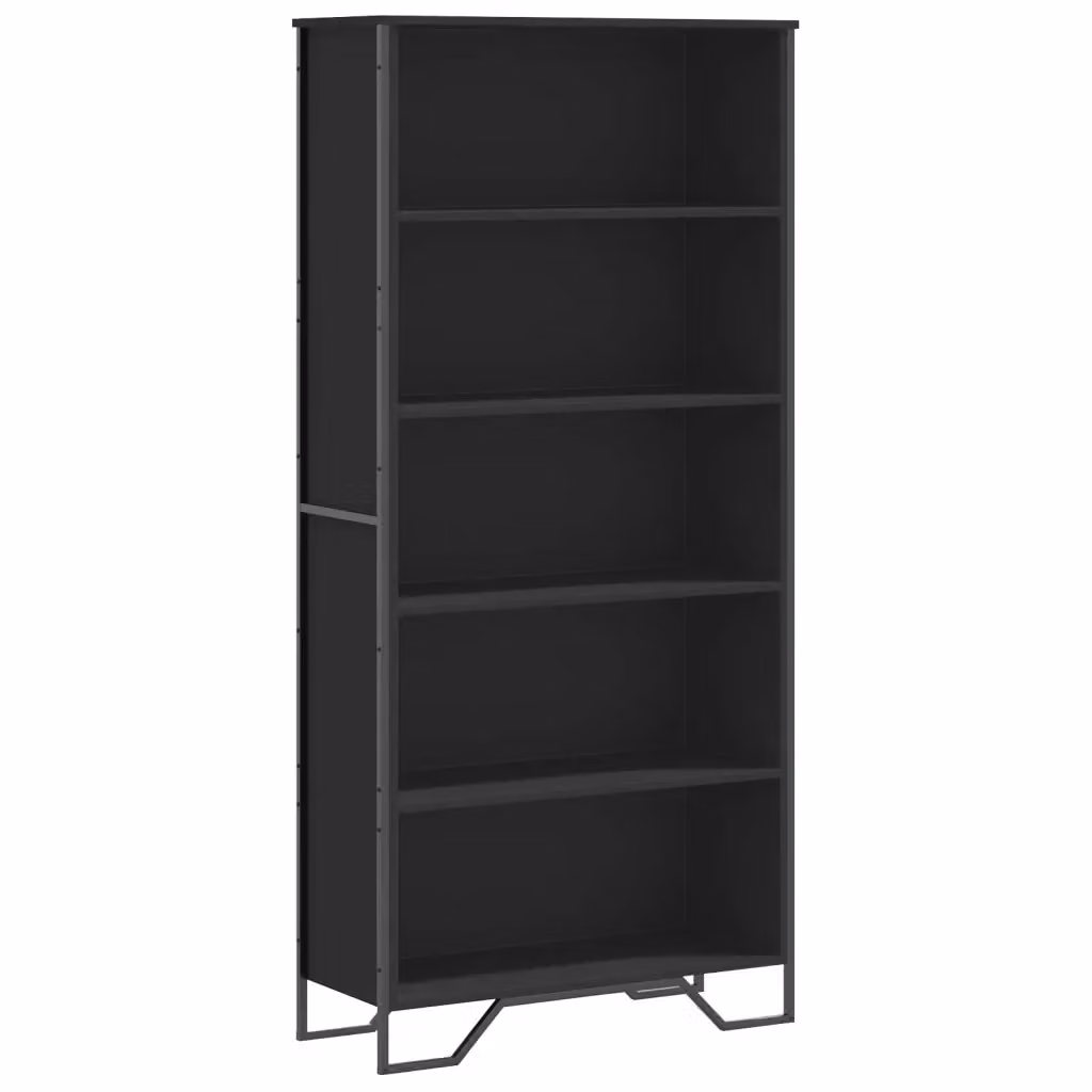 Libreria Design Mania Nera in MDF Opaco L: 80 cm, P: 31 cm, H: 169 cm – 2