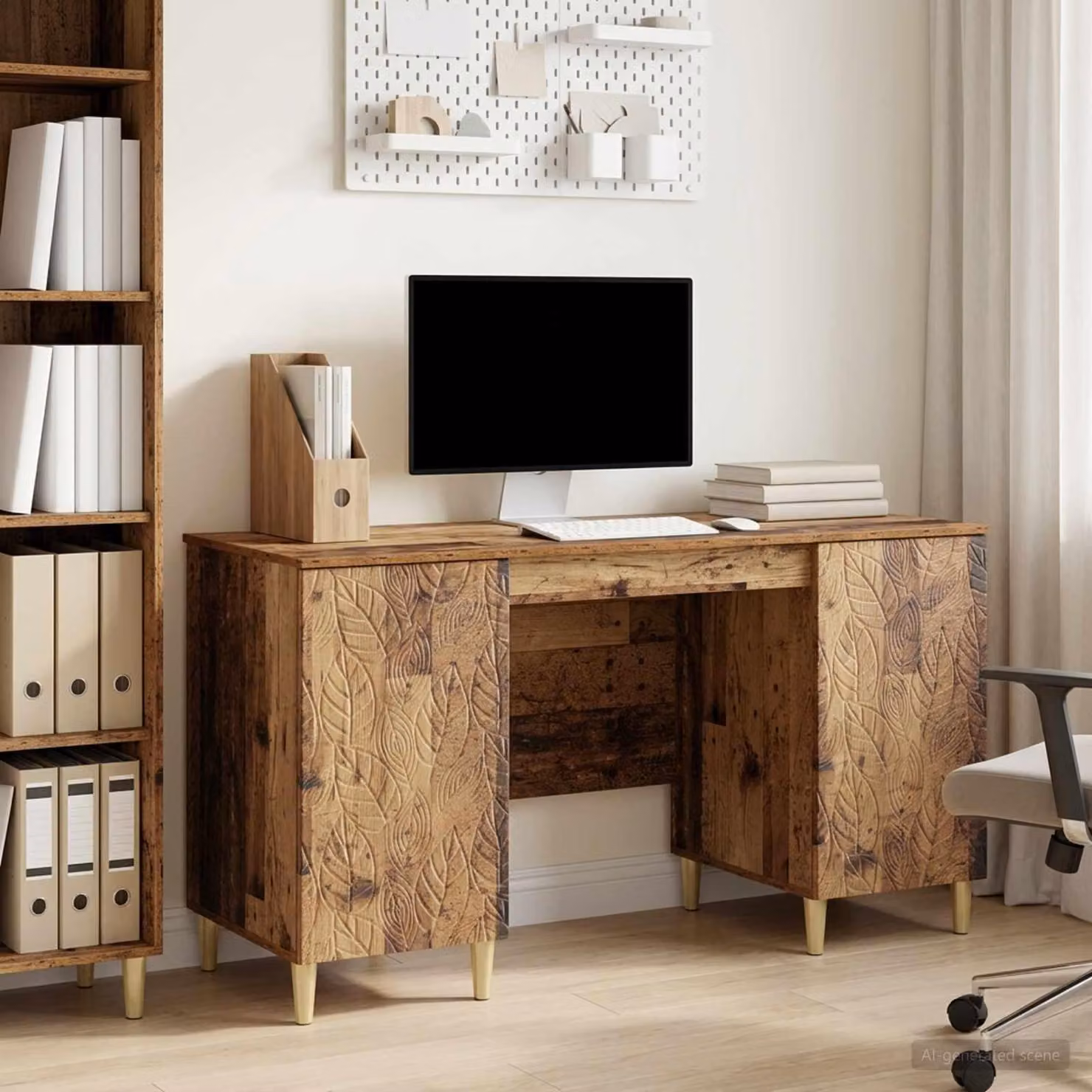 Maison Exclusive - Scrivania in legno massello riciclato, dimensioni 142,5 x 50 x 75 cm, realizzata in materiale composito di legno