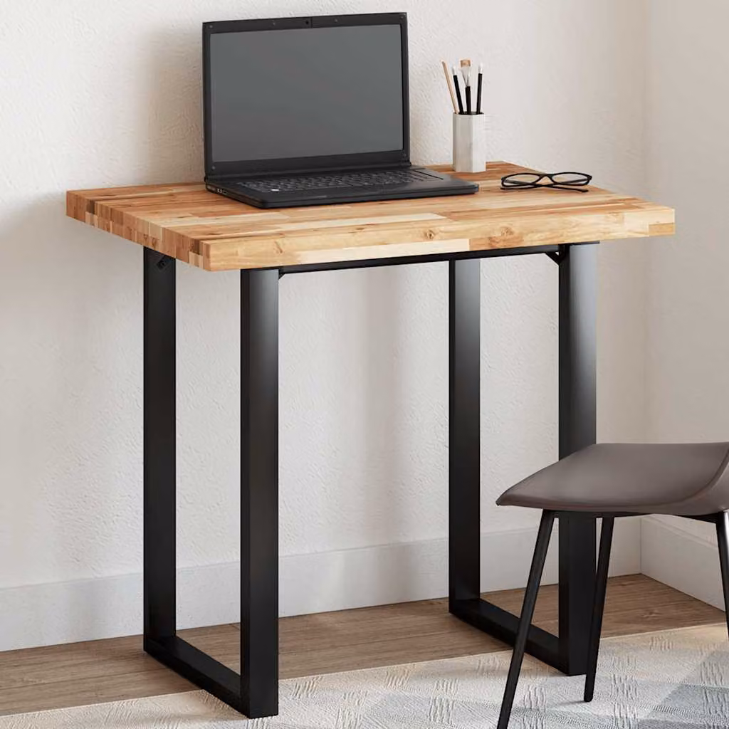 Piano Tavolo Rettangolare in Legno Massello di Acacia oliato vidaXL, Marrone, L 100 cm x P 60 cm x H 4 cm