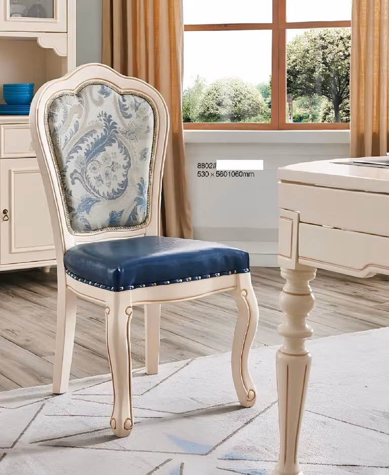 Stuhl Stühle Design Lehnstuhl Holz Polster Klassische Esszimmer Möbel Echtholz