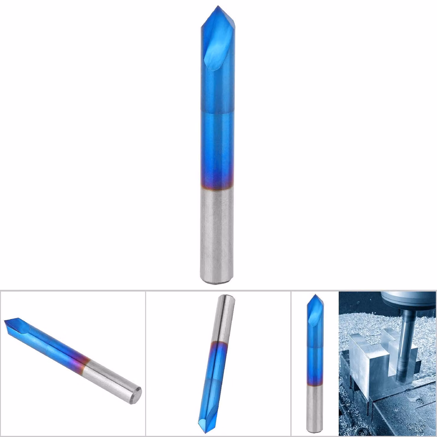 Frese a coda di rondine, rivestimento nanotecnologico blu, frese in metallo duro a 90 gradi