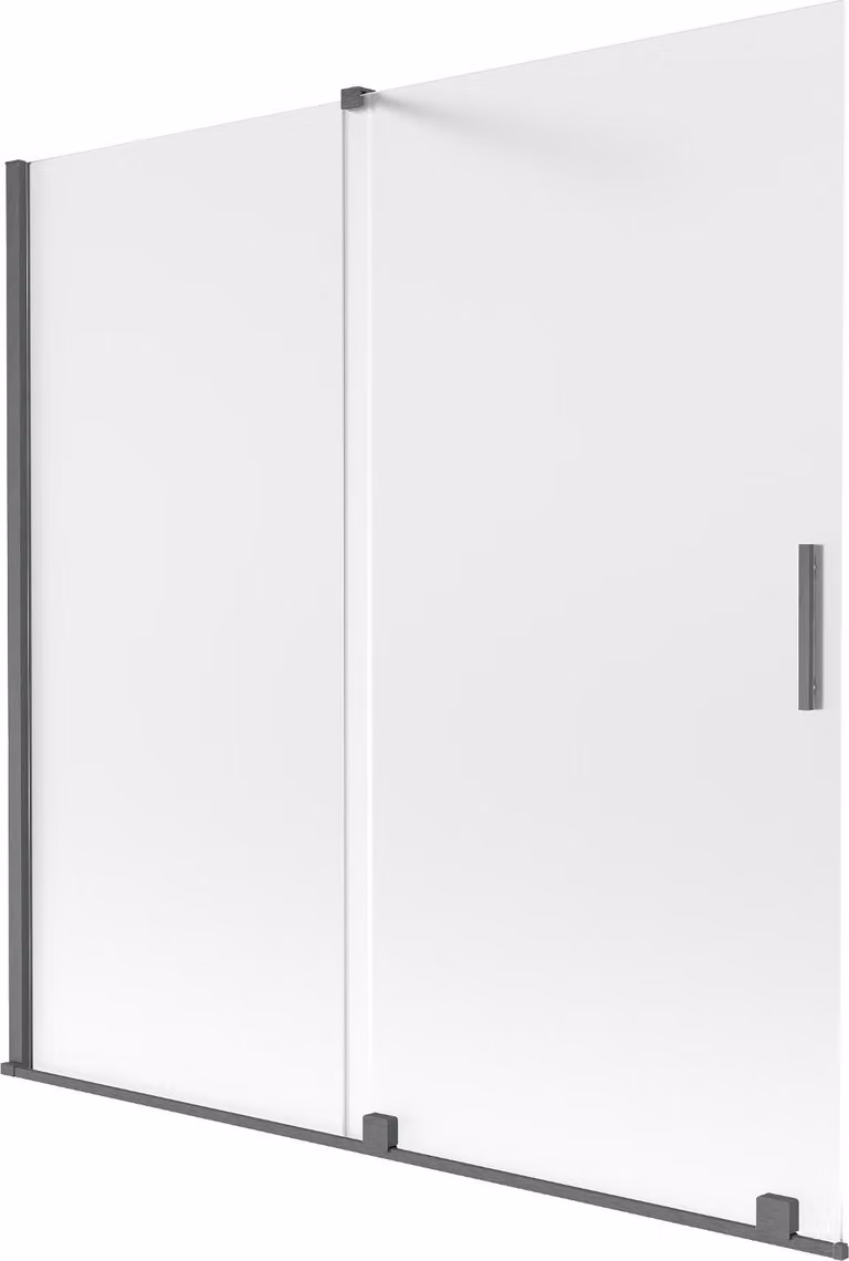 Mexen Velar paratia doccia 2 ante scorrevoli 160 x 150 cm, smerigliata, grigio canna di fucile spazzolato - 896-160-000-31-66