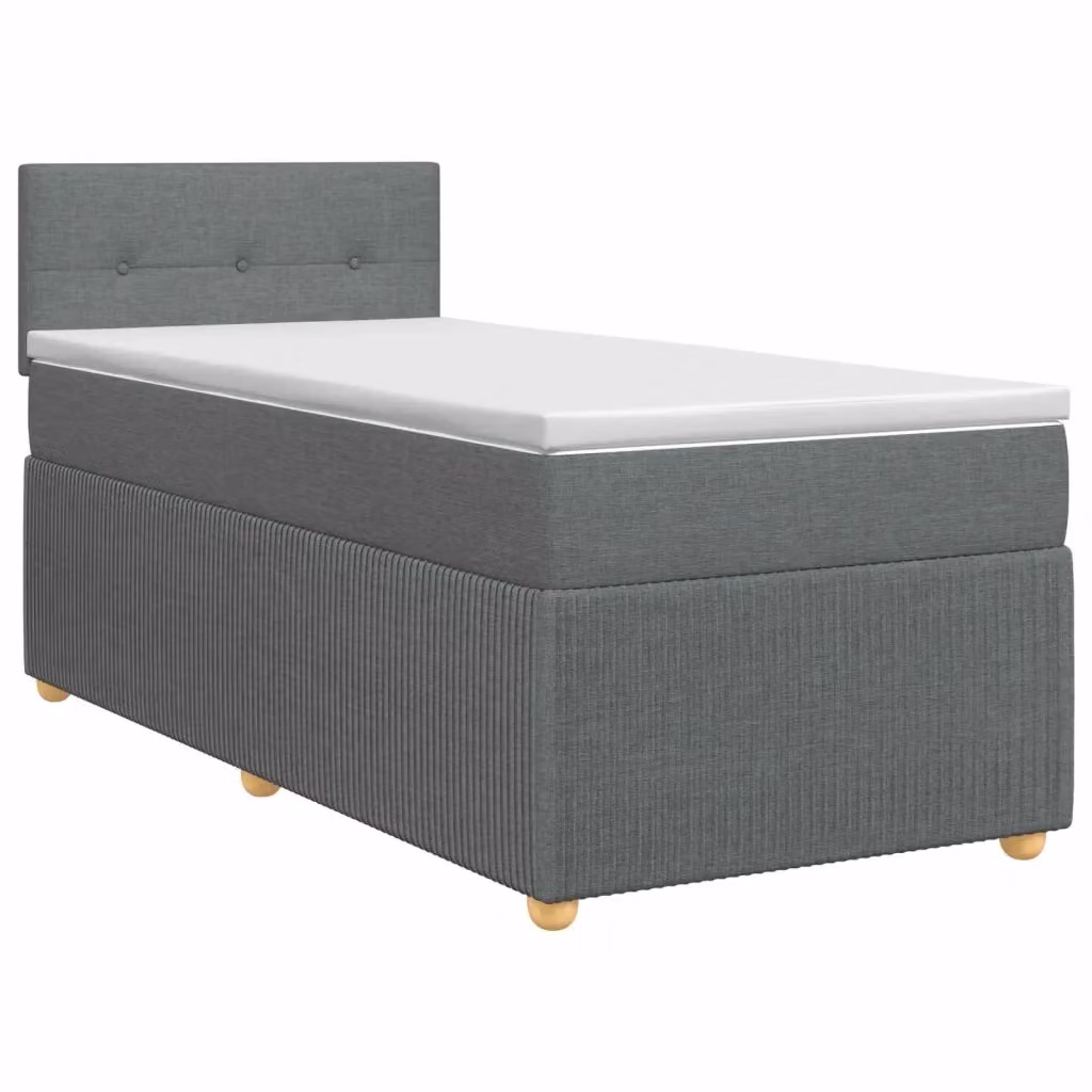 Letto box spring con materasso ibrido vidaXL Grigio Scuro L/P: 100 x 200 cm – 2