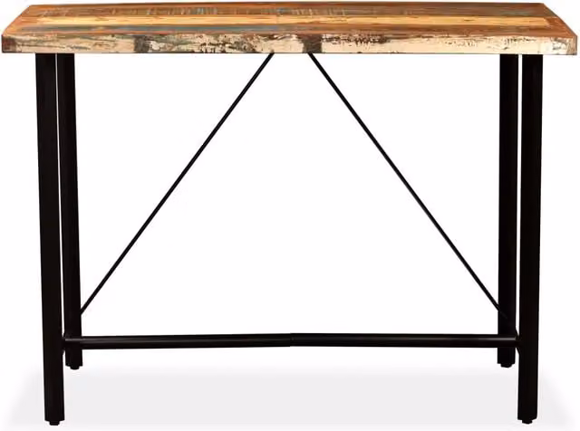 Tavolino da Bar-Tavolino da soggiorno-Tavolo in Legno Massello di Recupero 150x70x107 cm