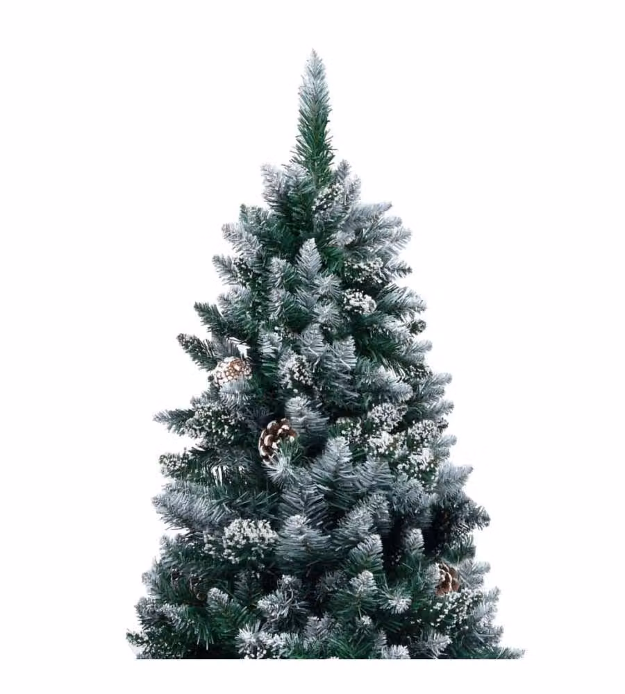 Albero di Natale Artificiale con Pigne e Neve Bianca 150 cm