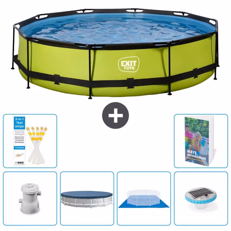 Piscina gonfiabile rettangolare - 360x76 cm - Set da 5 pezzi - Modello S248