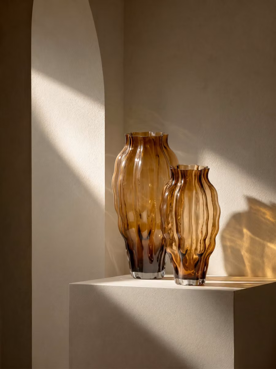 Vaso jarrone grande Muse Kenay Home colore marrone – 2