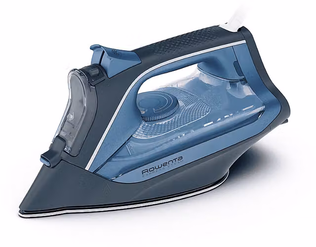 Ferro a vapore Rowenta Express Steam DW4320 blu con piastra in acciaio inossidabile, potenza 2500 W e sistema anticalcare integrato