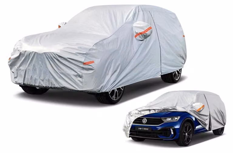 Copertura per auto impermeabile e traspirante, compatibile con Volkswagen T-ROC (2017-2025), colore argento