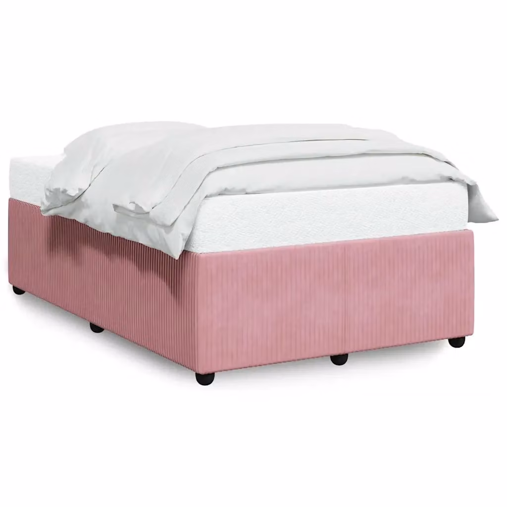 Giroletto vidaXL in Velluto Rosa con Listelli in Legno L/P/H: 120 x 200 cm – 2