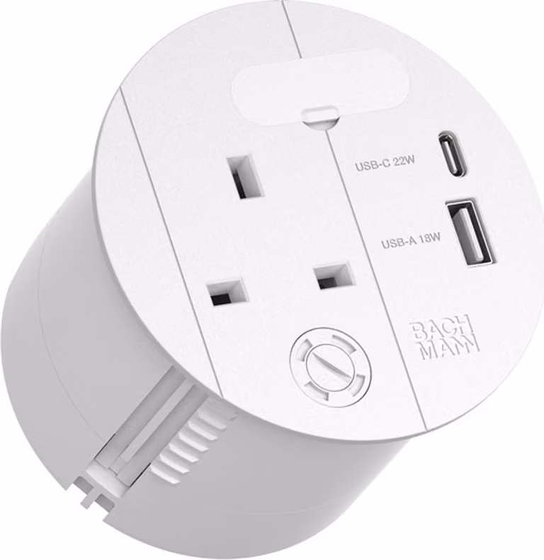 BACHMANN LOOP IN CHARGE 1xUK, 1xUSB A/C 22W 1xKBD 0,2m wh
