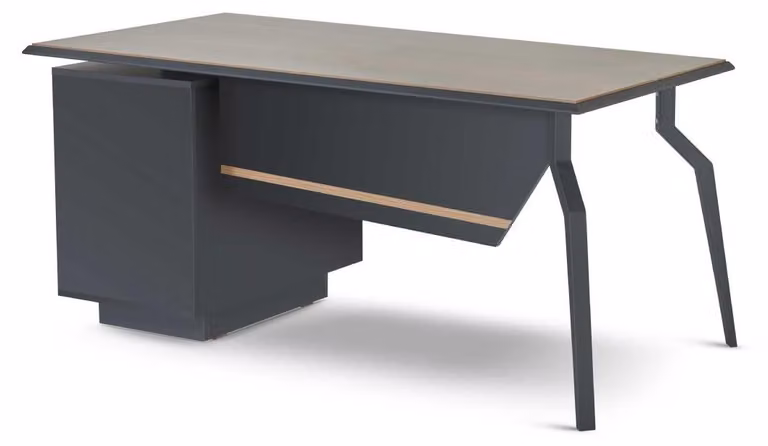 Schwarz-Brauner Schreibtisch Holztische Arbeitszimmer Moderne Möbel