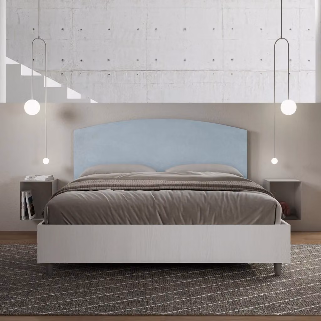 Letto Matrimoniale Antilia GIORDANOSHOP Azzurro L/P/H: 160 x 200 x 115 cm – 2