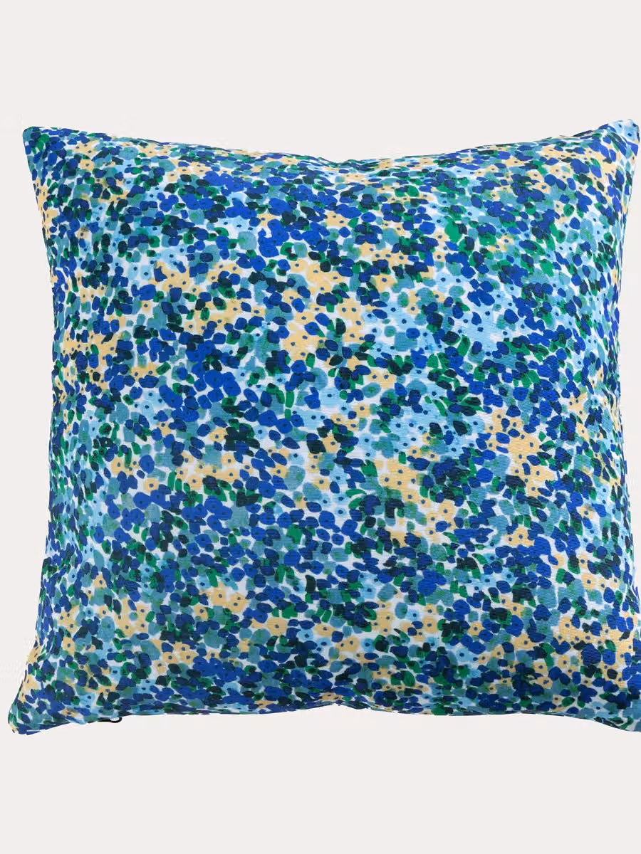 Cuscino da giardino Liberty Kenay Home con fantasia floreale blu e verde, idrorepellente, 45 x 45 x 1 cm – 2