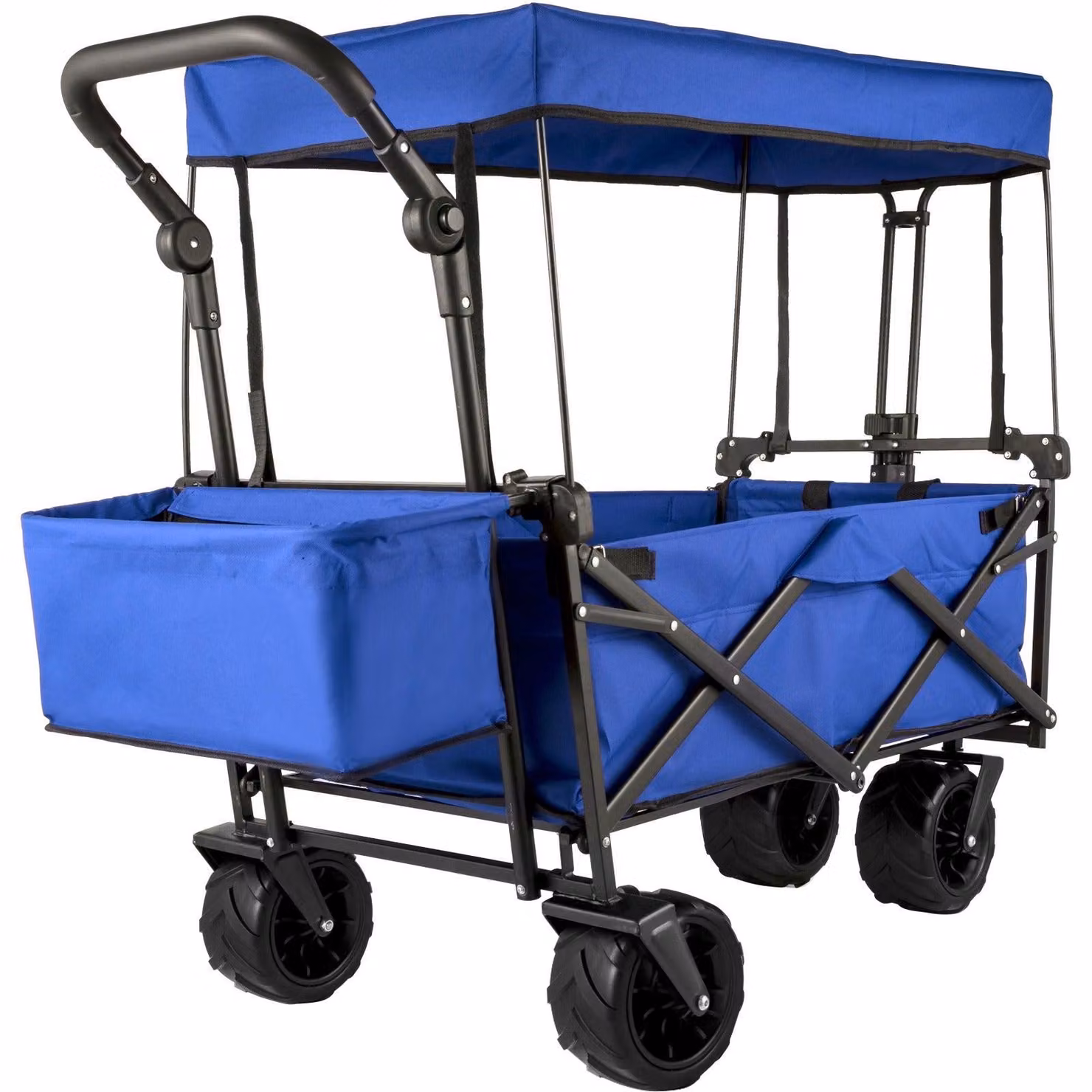 Carrello robusto - Carrello da trasporto - Carrello per la spiaggia - Carrello pieghevole - Capacità di carico: 85 cm