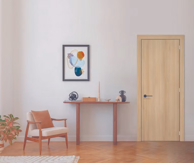 Blocco porta Honey Oak H204 x L93 cm lato tavolo P. sinistra GD MENUISERIES