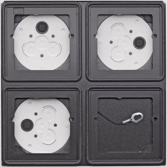 Gira 5508902 Scatola da incasso a filo muro a 4 moduli, sistema 2x2 106, bianco traffico (laccato)