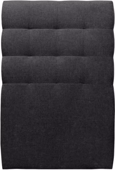 Testiera in tessuto natté nero imbottita L90 cm