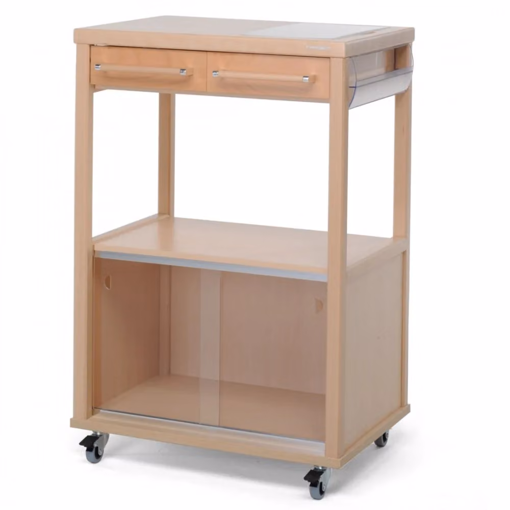 Carrello porta vivande Benchef Foppapedretti in legno color noce con ruote e finitura opaca – 2