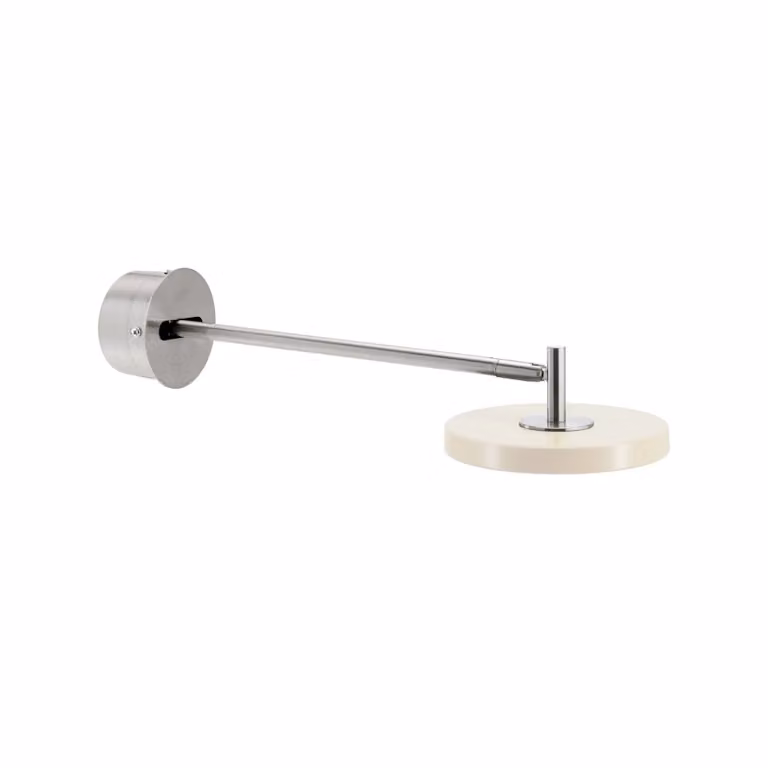 UMAGE Applique da parete di design Asteria Long, dimmerabile, Bianco / Opale, Camera da letto, Metallo, Design, Applique