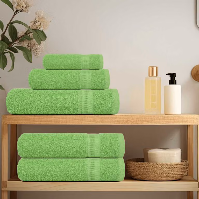 vidaXL Asciugamani FROGN 2 pz Verde Mela 50x100 cm 360 g/m²
