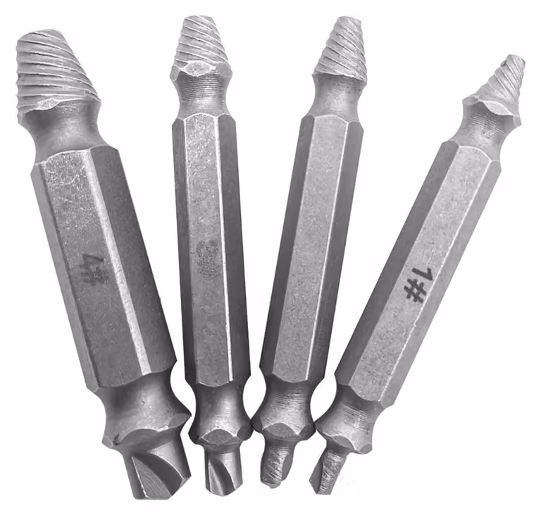 Set di estrattori per viti, 4 pezzi - Diametro da 3 a 12 mm - Acciaio legato - Magnetici