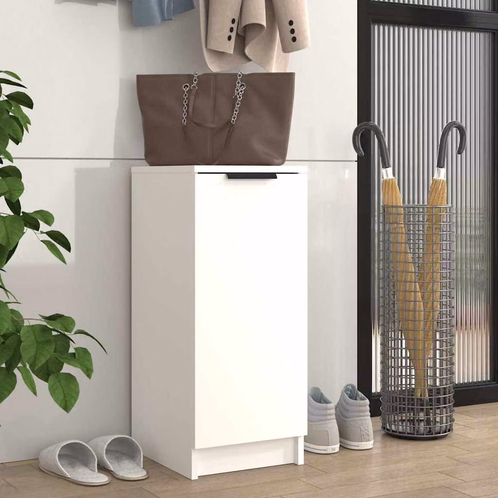 Scarpiera moderna vidaXL bianca in legno e MDF da appendere a parete L/P/H: 30 x 35 x 70 cm