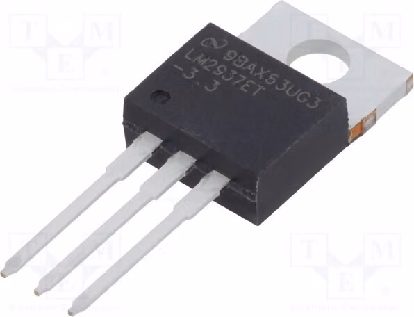 1x IC: Stabilizzatore di tensione, regolato (no), 0,5A, 3,3V, montaggio a foro passante, LM2937ET-3.3/NOPB, nuovo