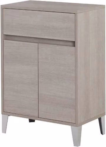 Mobiletto Bagno con Due Ante Rallentate Legno Bianco Rovere Base 60 cm Feridras Colore: Rovere