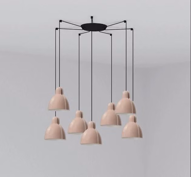 VENICE 7L, Lampada a Sospensione per Interni, Faro Barcelona Colore: Rosa
