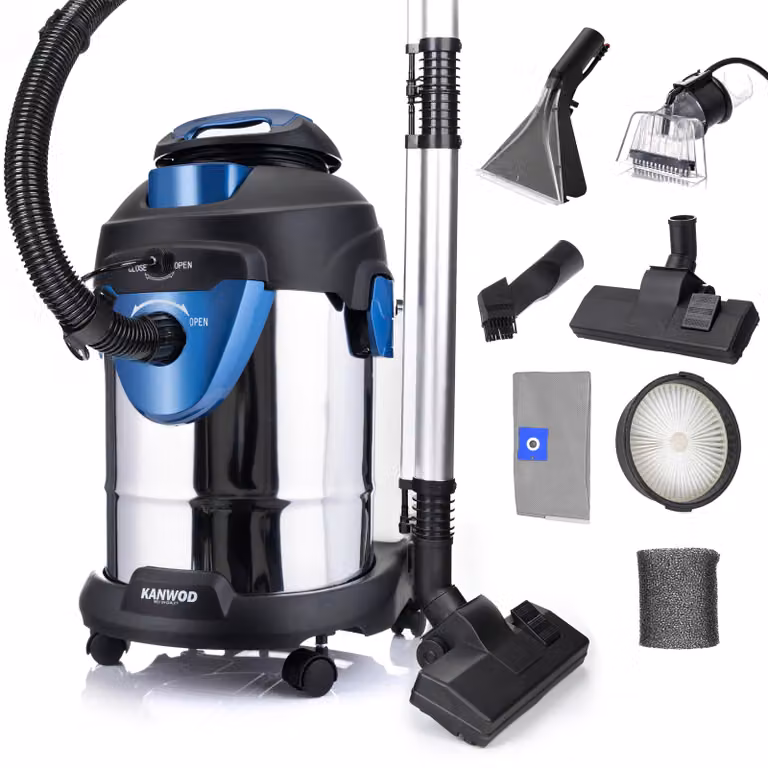 Aspirapolvere Kanwod Superwash 1400 W, aspirapolvere per tappeti e mobili imbottiti, aspirapolvere universale a umido e a secco con serbatoio da 20 litri