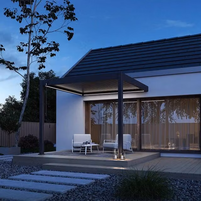 Kit LED Pergola Bioclimatique adossée 3x3M